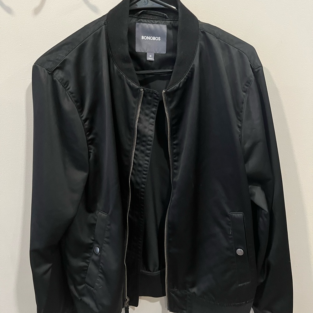 Black Satin Bonobos bomber jacket